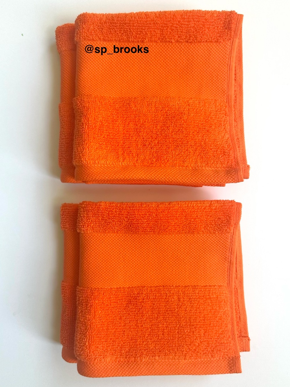 🎁4PC LAUREN Ralph Lauren Wescott Wash Cloth Set - Summer Orange Cotton Towels
